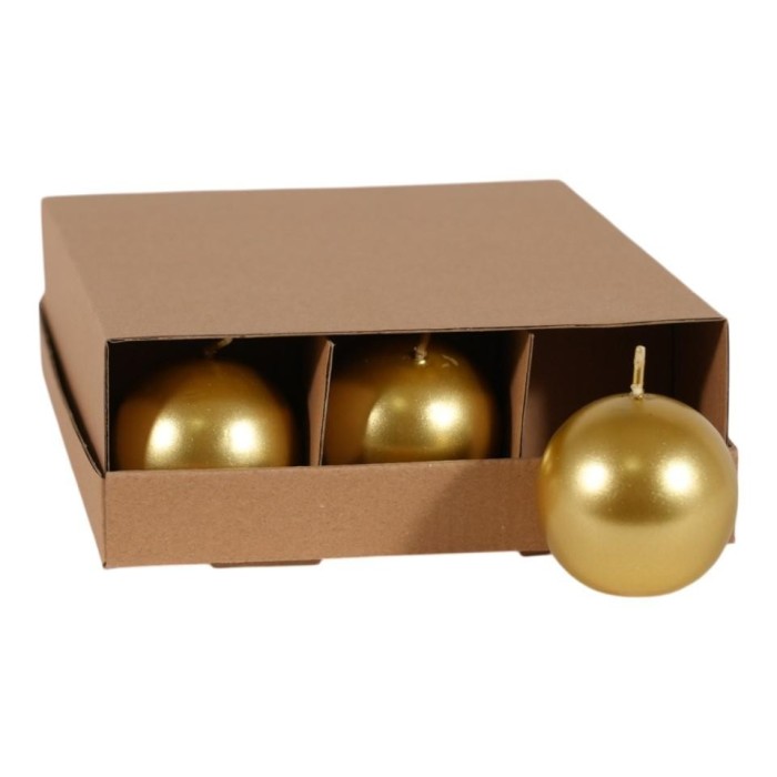 CANDELA SFERA ORO LUCIDO D.50 MM.